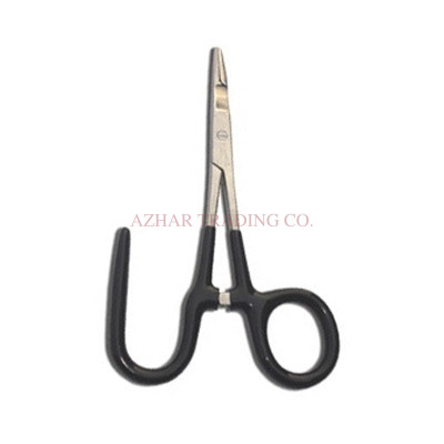 Coated Ring Handle Fishing Clamp with Lanyard Hook