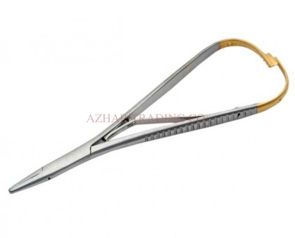 5-Inch Mathew Needle Holder Plier Gold Handle