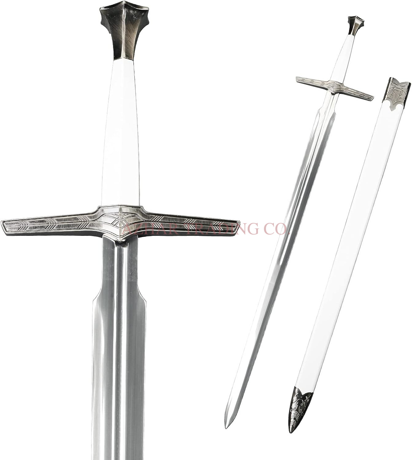 The Witcher White Steel Sword Replica | Geralt Fantasy Display Sword