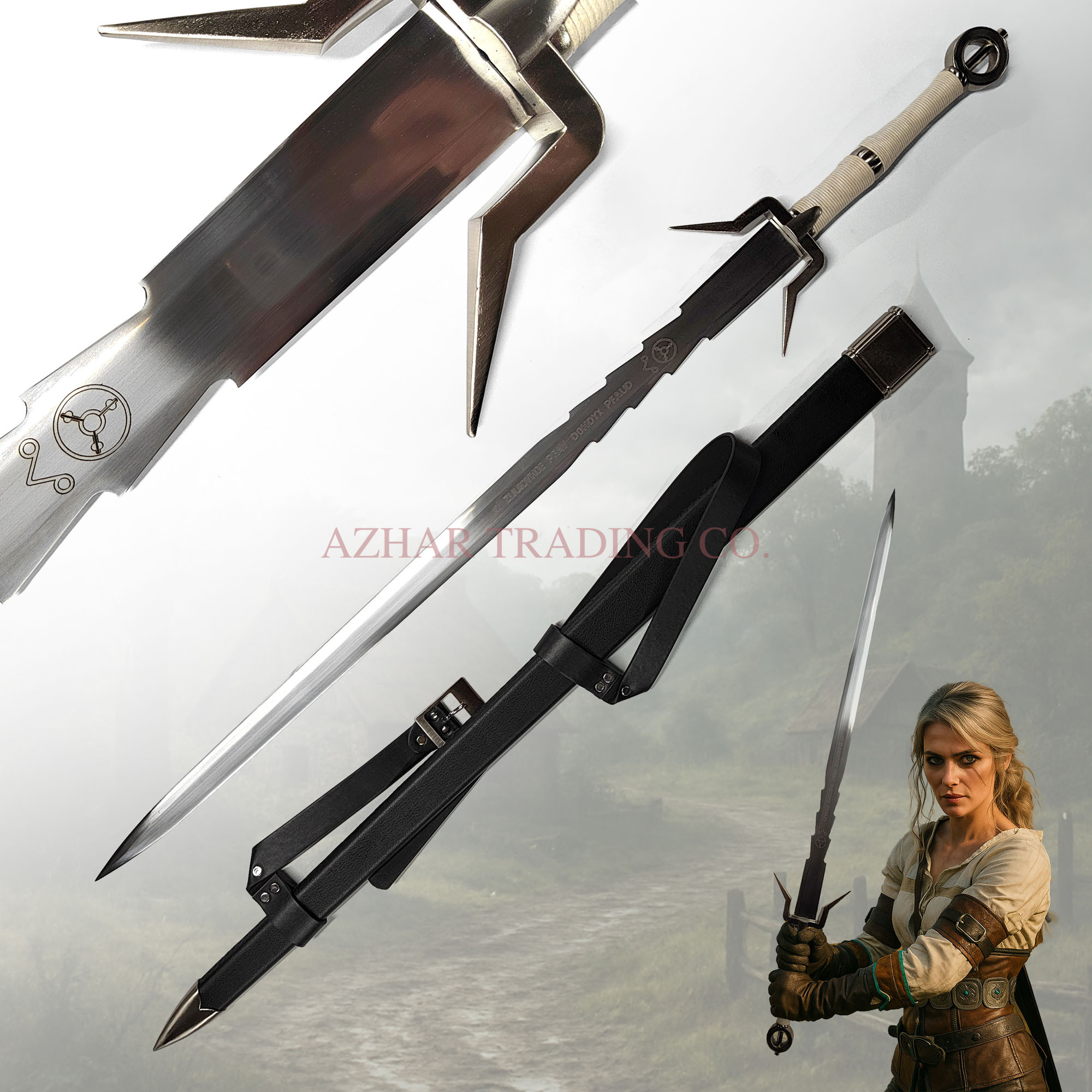 The Witcher Ciri's Zireael Sword Replica | White Wolf Princess Blade