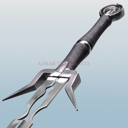 The Witcher Silver Sword Replica | White Handle Ring Pommel Sword image 3