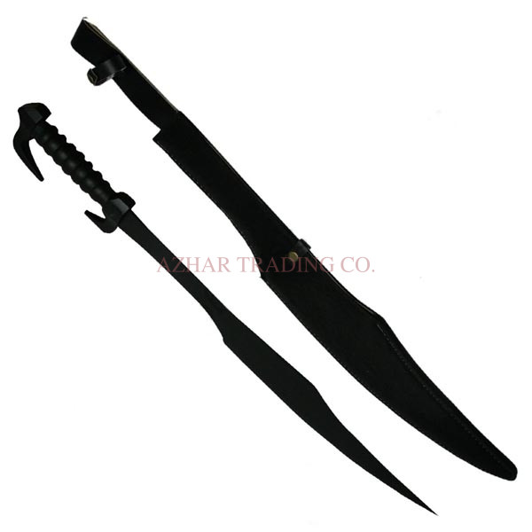 300 Black Spartan Sword Replica | Leonidas Battle Display Sword image 3