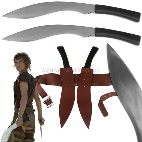 Resident Evil Twin Machete Replica Set | Zombie Apocalypse Display Weapons image 2