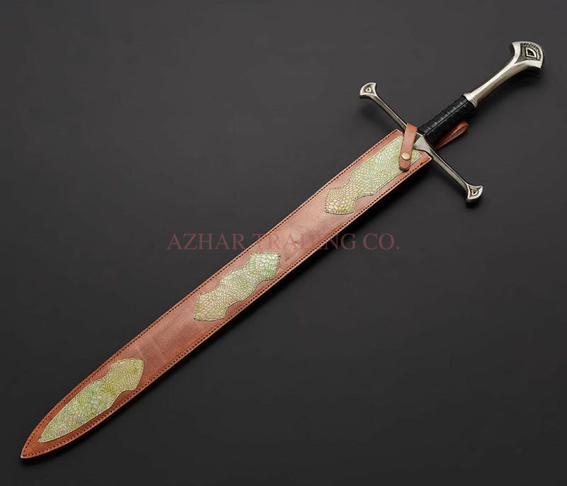 Damascus Andúril Sword Replica | Hand-Forged Fantasy Longsword image 2
