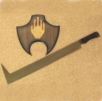 Uruk-hai Scimitar Sword Replica | Orc Battle Cleaver Display Sword