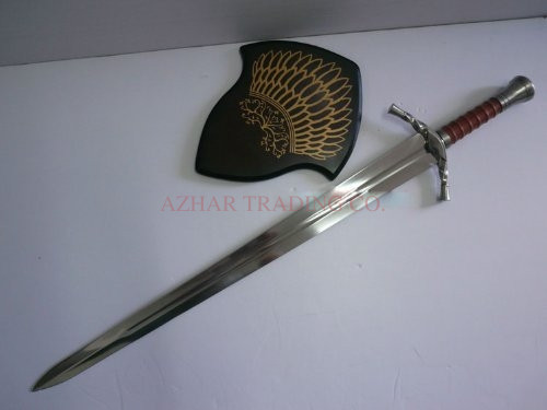 Boromir Sword Silver Finish Replica | Gondor Display Sword image 2