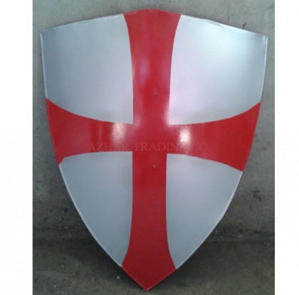 Medieval Templar Knights Red Cross Crusader Shield