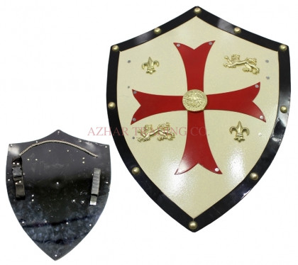 Medieval Royal Knight Crusader Shield – Red Cross