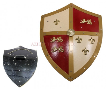 Medieval Royal Knight Crusader Shield – Lion Crest
