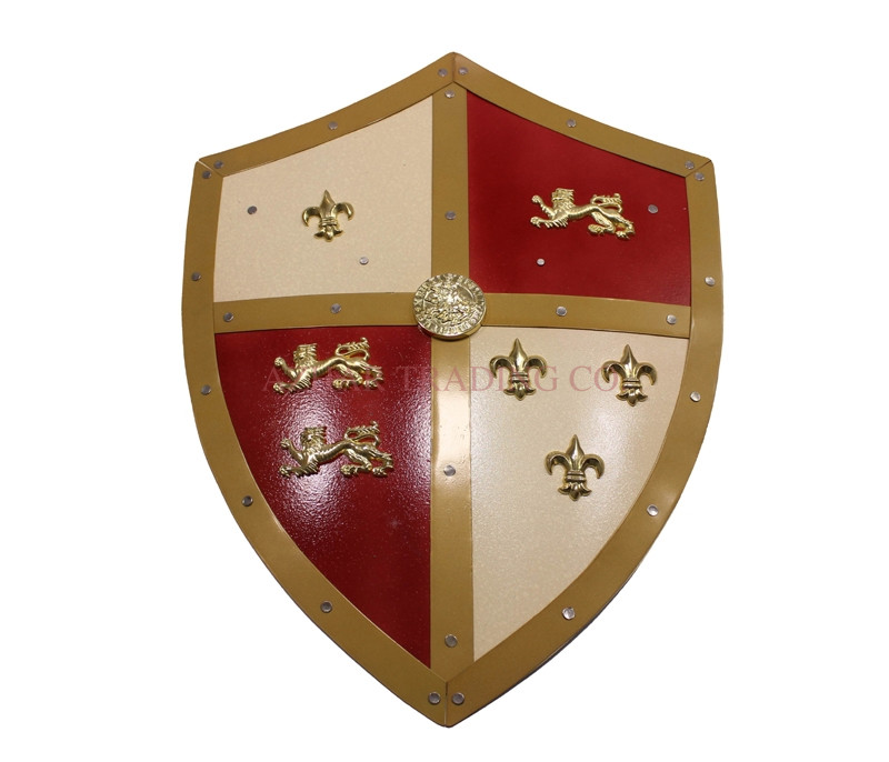 Medieval Royal Knight Crusader Shield – Lion Crest image 2