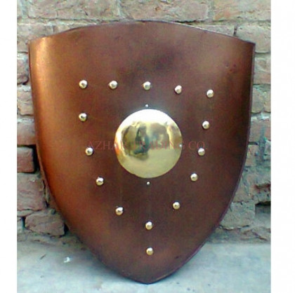 Medieval Leather-Wrapped Shield