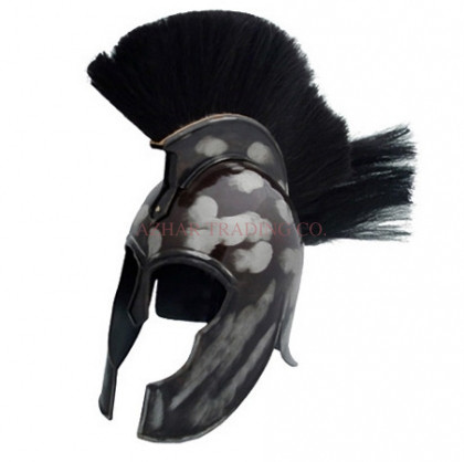 Achilles Troy Trojan Armor Helmet with Black Crest