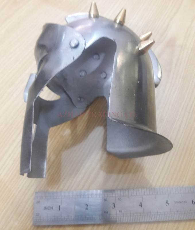 Mini Gladiator Helmet with Wooden Display Stand image 5