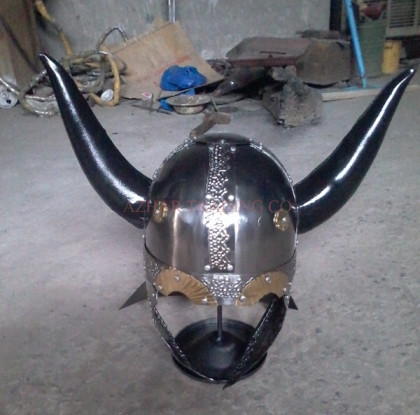 Horned Medieval Helmet