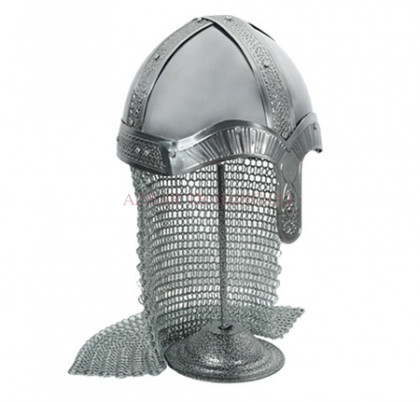Spangen Helm with Aventail – Polished Steel