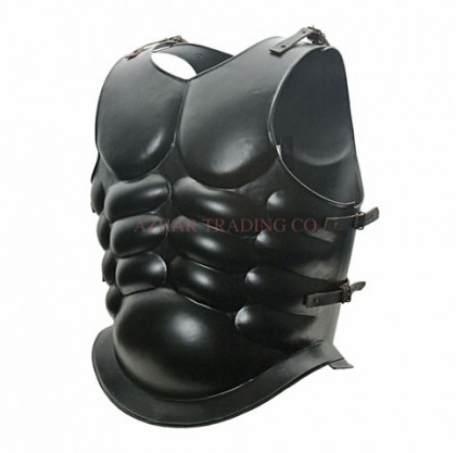 Adult Muscular Cuirass Armor – Black Finish