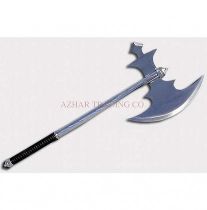 Medieval Battle Axe with Metal Handle