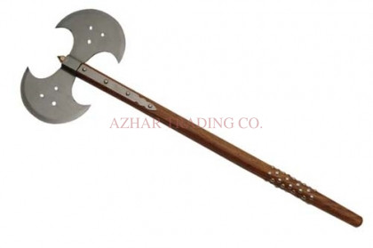 Medieval Double Blade Battle Axe
