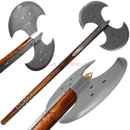 Medieval Double Blade Battle Axe image 2