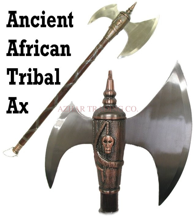 Tribal African Double Blade Axe image 2