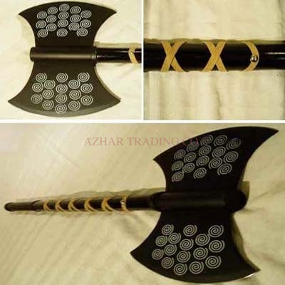 Medieval Crescent Battle Axe