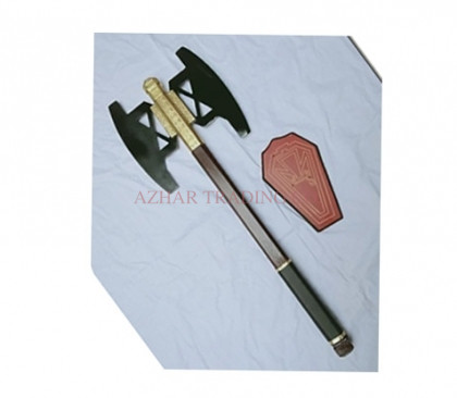 Movie Gimli Battle Axe – Gold & Black Finish