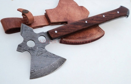18" Full Tang Damascus Throwing Axe