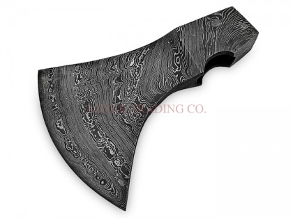 Hand Forged Damascus Bearded Axe Head
