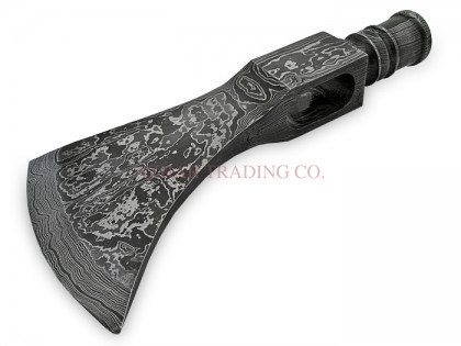 Hand Forged Damascus Viking Axe Head