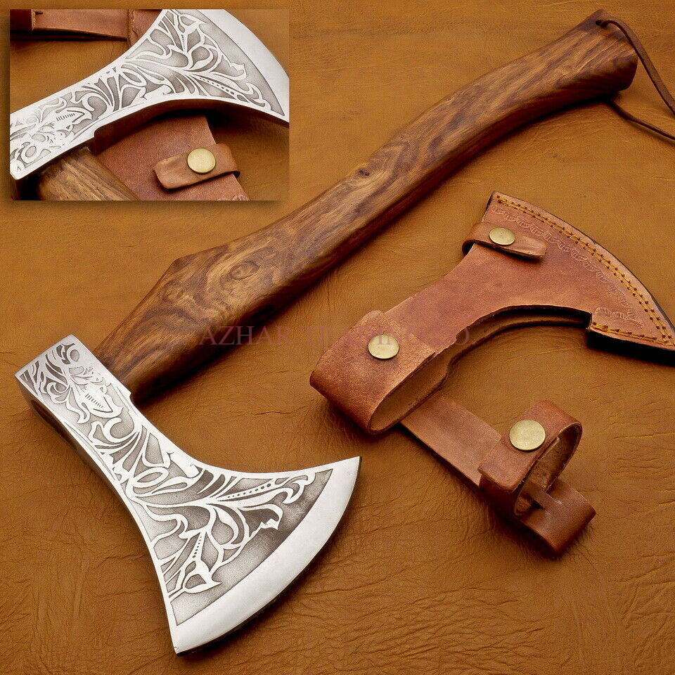 Handmade Viking Rune Engraved Axe