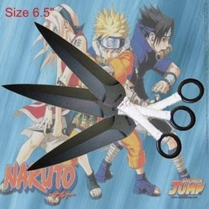 Official Naruto White Kunai 3-Piece Throwing Knife Set