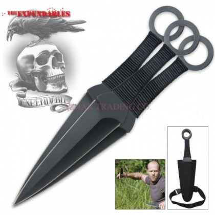 The Expendables Inspired 12-Inch Kunai Throwing Knife Set