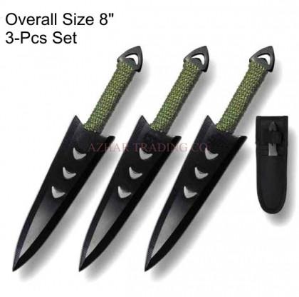 3-Piece Warrior Arrowhead Throwing Knife Set