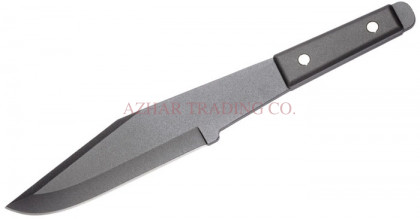 Black Throwing Knife with Wooden Handle