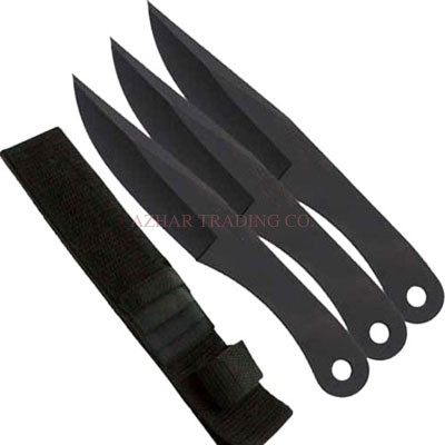 3-Piece Cord Grip Throwing Knife Set