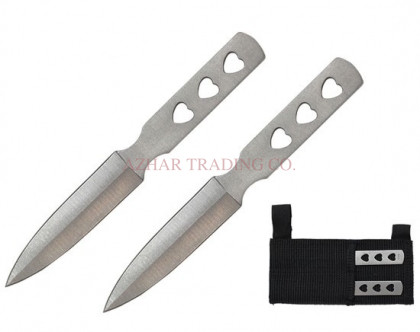 2-Piece Aero Triple Heart Throwing Knife Set