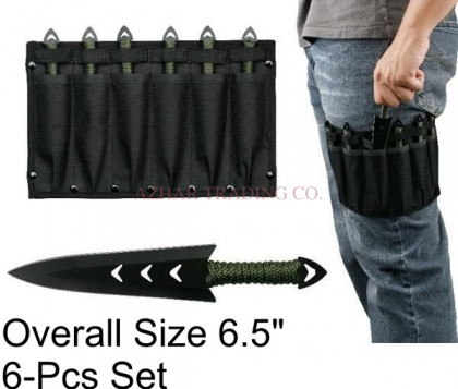 6-Piece Warrior Arrowhead Throwing Knife Set