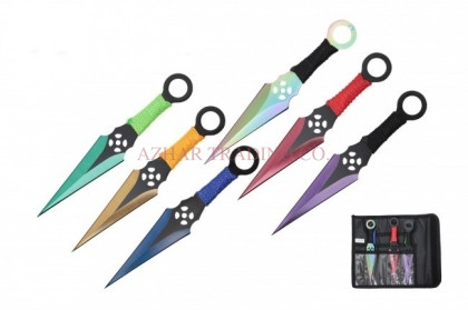 6-Piece Multi-Color Throwing Knife Set