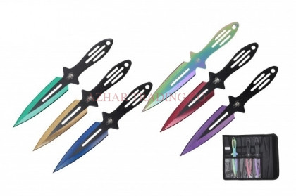 6-Piece Multi-Color Throwing Knife Set
