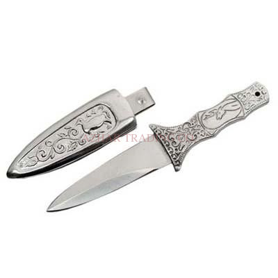 Silver Decorative Boot Knife