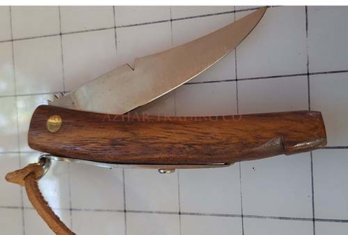 Lockback Folding Knife with Wooden Handle image 3