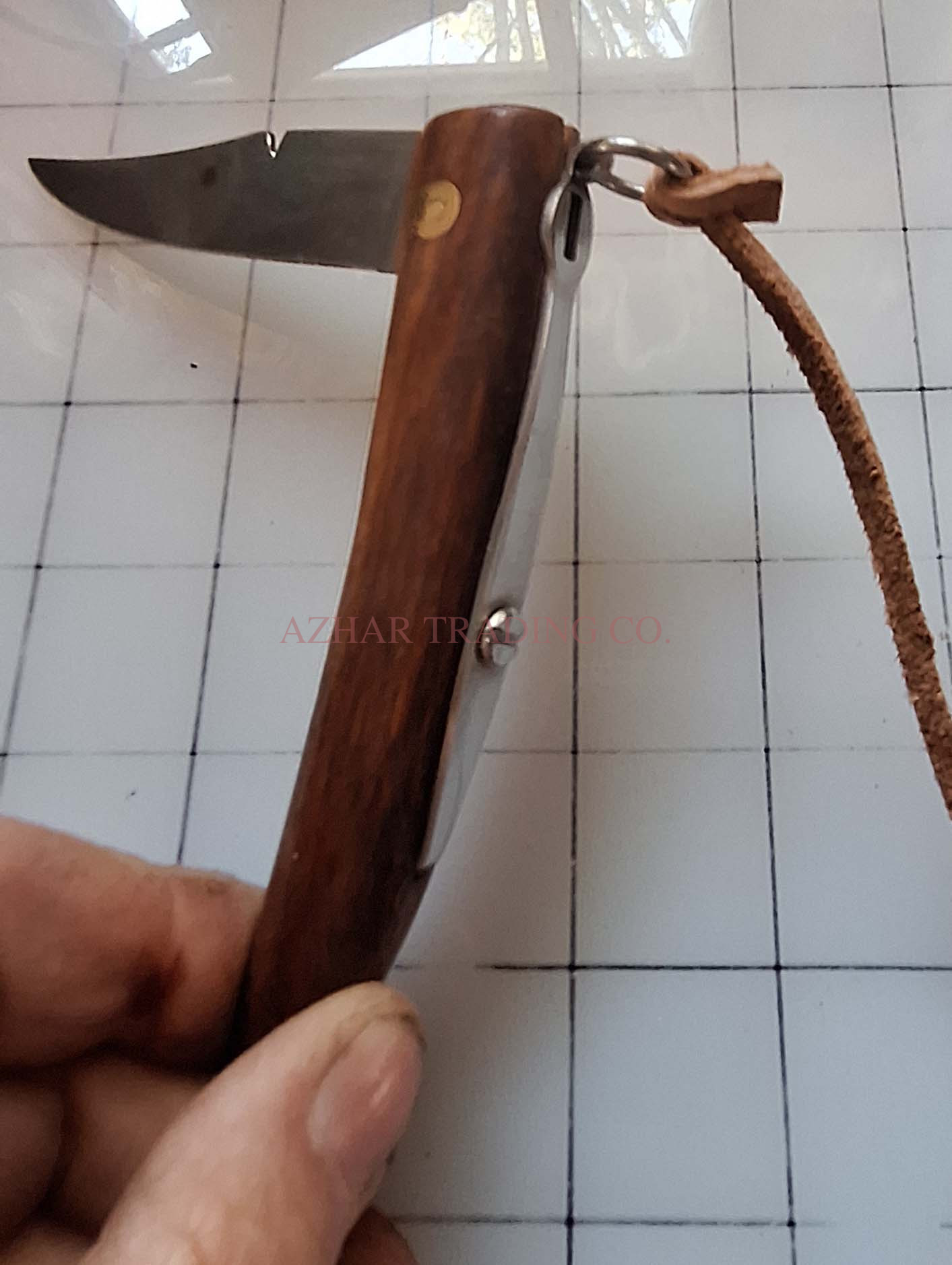 Lockback Folding Knife with Wooden Handle image 4