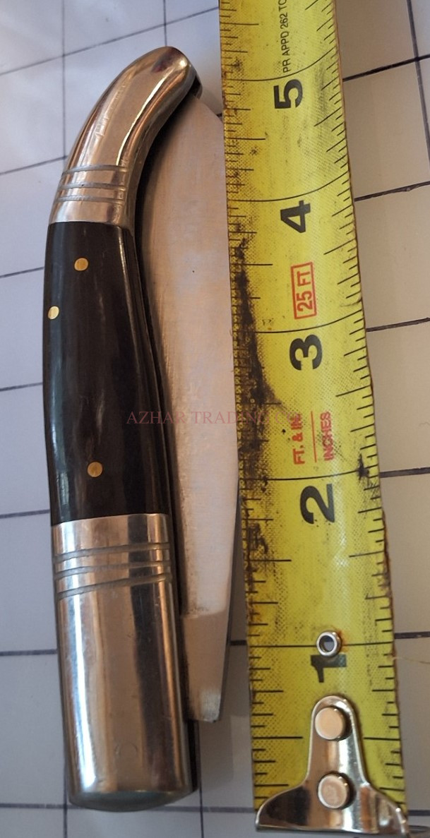 Horn Handle Folding Knife with Carbon Steel Blade image 6