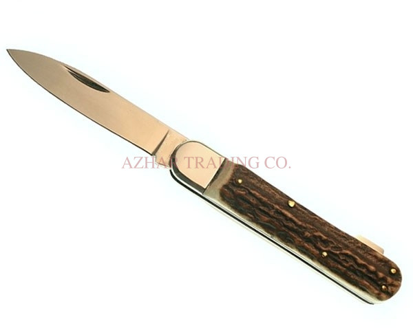 Stag Handle Locking Pocket Knife – 15" image 2