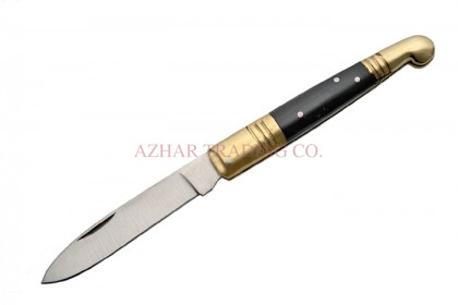 Black Handle Old Fashioned Folding Knife
