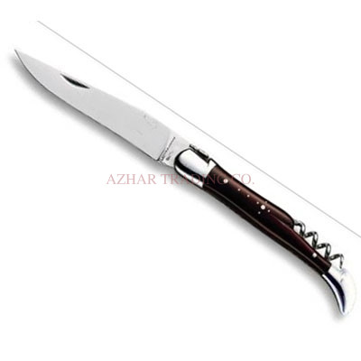 Laguiole Folding Knife 2 Piece Set – Dark Wood Handle
