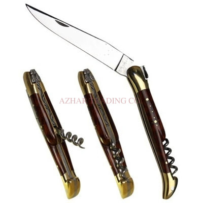 Laguiole Folding Knife 2 Piece Set – Wood Handle