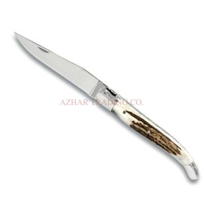 Laguiole Single Blade Folding Knife – Stag Handle