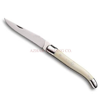Laguiole Single Blade Folding Knife – Bone Handle