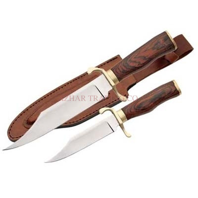 2-Pcs Fort Washita Bowie Hunting Knives Set